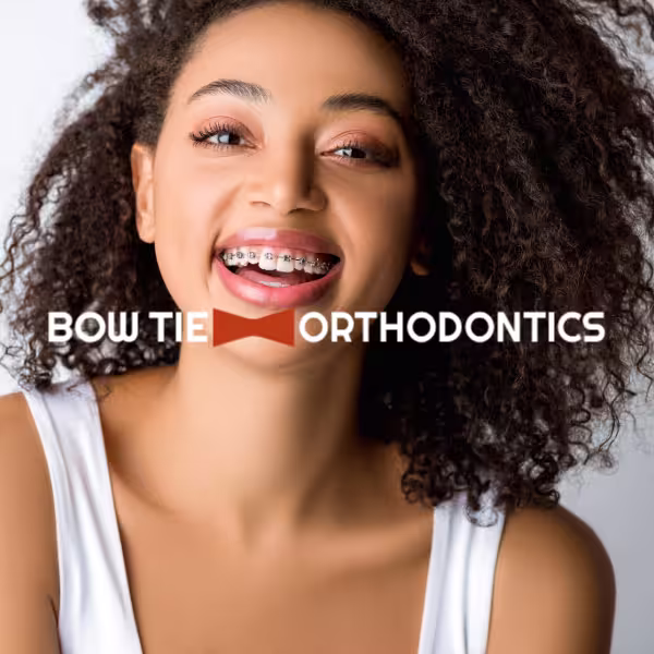 smiling woman with braces